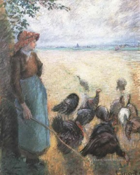  pissarro - Truthahn Mädchen 1884 Camille Pissarro